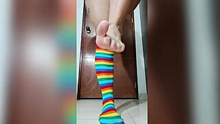 tempting footjob from latina kyleiellish with big ass