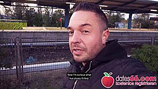 Public Sex! Curvy Blonde Nerd Mariella Sun Gets Cumshot on Glasses at Dates66!