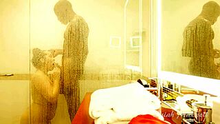 Cheating in the shower with big black cock