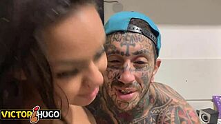 Brunette moans on monster cock bareback 😍