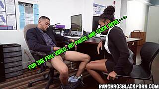 My hot ebony secretary blows me and lets me fuck her 😍