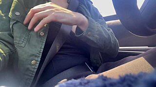 Hey! European Stepmom Artemisia Love Flashes Big Tits in Car!