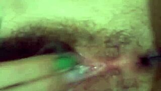 Naughty girl masturbates