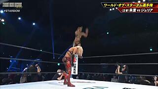 i cheer for syuri in the championship match against giulia.