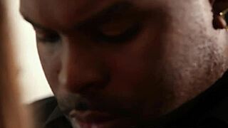 interracial babe gets her pussy drilled by big black cock in lingerie 😍