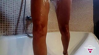 Hot Milf with Huge Pierced Nipples Shaves Her Stretched Pierced Pussy