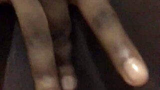 Black Amateur With Wet Pussy Engages In Solo Masturbation At Home