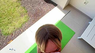 Fucking Yoga Trainer in Crowded Park During Daytime