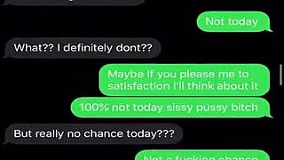 Sexting to emasculate my sissy in humiliation