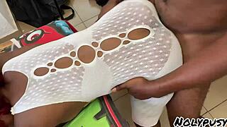 Hot Sexy Ebony Fucked in Doggy and Missionary with Tight Pussy