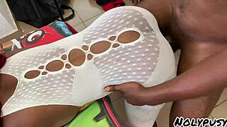 Hot Sexy Ebony Fucked in Doggy and Missionary with Tight Pussy