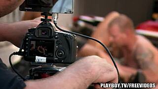 Behind The Scenes Casting Couple Engages In Oral Deepthroat And Pussy Play At Playboy Tv