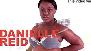 ebony danielle ried with dick sucking lips gives pov blowjob to big white cock and swallows cum load