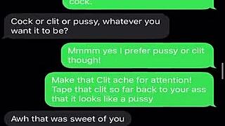 Sexting to emasculate my sissy in humiliation