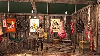 This cute brunette teen rocks slutty tease fashion in Fallout 4