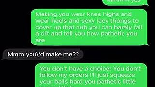 Sexting to emasculate my sissy in humiliation