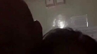 Ana enjoys banana in hotel room