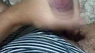 brunette guides jerk-off with sexy bedroom talk and homemade vibes