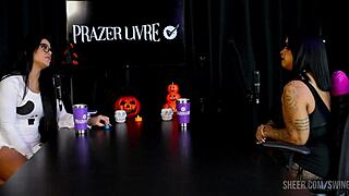 marcely mello and tifany rocha in outdoor swing casting with dirty talk