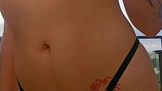 latina with big tits squirts on command in close up