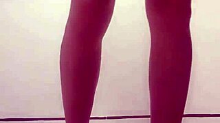 shemale ting xuan inserts butt plug outdoors and masturbates