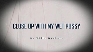 close up play with my wet pussy in homemade masturbation