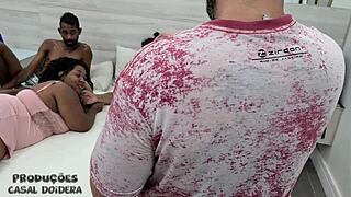 behind the scenes with the young bbw mulata in a recording