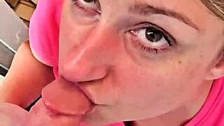 Him And Her - Oh Wow, Cute Milf Babe Does Deepthroat Blowjob At Home