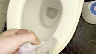 Roommate's thongs in bathroom make dick crazy hard