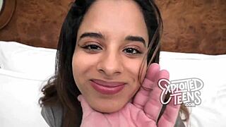 i'm an 18-year-old teen with natural tits sucking in pov interview