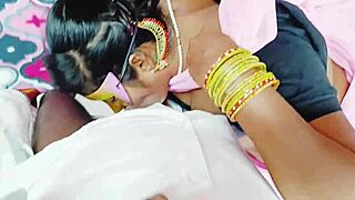 Indian first night sex with stepdad using dirty Telugu talks for intense spanking.