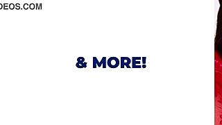 Blonde student practices sucking and swallowing in cosplay.