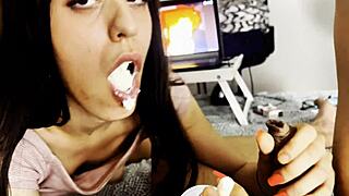 Big cock teases wet ass before facial and cum in mouth