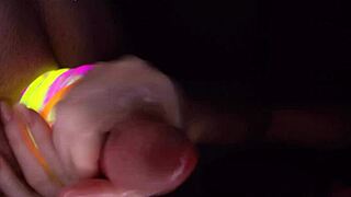 kendall karson jerks off with oiled handjob