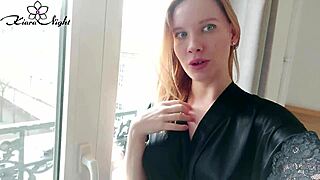 French Teen Masturbates Pussy in Close-Up Video.