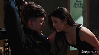 Deeper Baddie Lulu Overpowers Young Rookie Cop