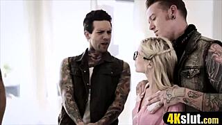 Piper Perri's cute deflowering in double anal