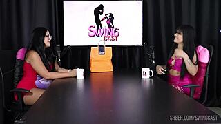 check out this hot compilation of tata and tifany in sheer red swing action