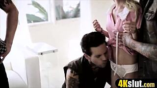 Piper Perri's cute deflowering in double anal