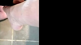 slave dominated with collar in bdsm pov