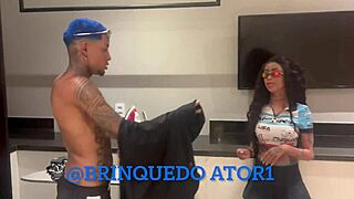 Latina maid bangs hotel guest hard, making a mess in the room.