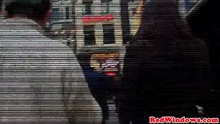 Blonde Amsterdam Whore Sucks and Fucks Cock in Muff Diving and Doggystyle Positions