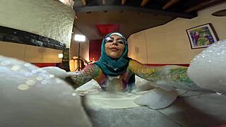mia niqab enjoys a jacuzzi session with her partner