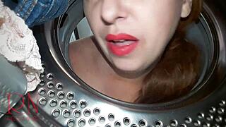 Hey maid, ready for domination in laundry while fucked in washing machine?