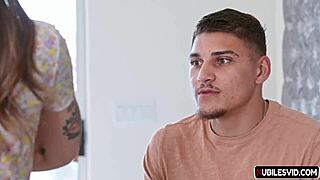 Real Stepsis Says, 'Love Your Family Line' In This Threesome Deepthroat Scene Part 2