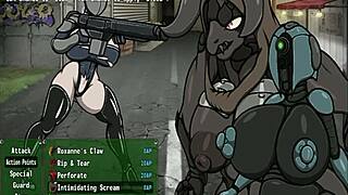 Robot sexual and cute friend bang outdoors in public. Wild sex unfolds in part 9.