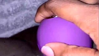 Ebony BBW plays with vibrator for intense squirting fun
