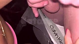 Wife Fucks Well-Endowed Guy in Swing Cabin Before Cuckold Husband