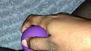 Ebony BBW plays with vibrator for intense squirting fun