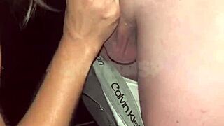 Wife Fucks Well-Endowed Guy in Swing Cabin Before Cuckold Husband